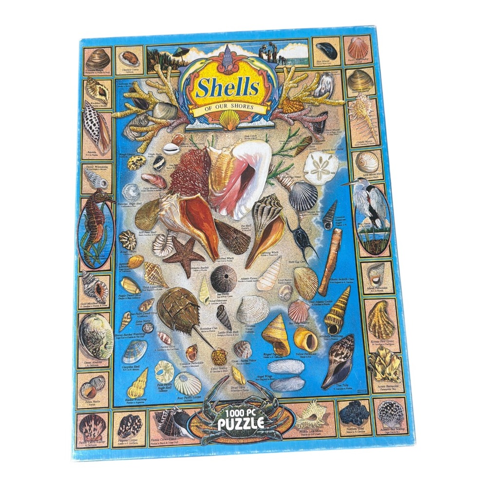 White Mountain Shells of Our Shores 1000 Piece White Mountain Puzzle 1999